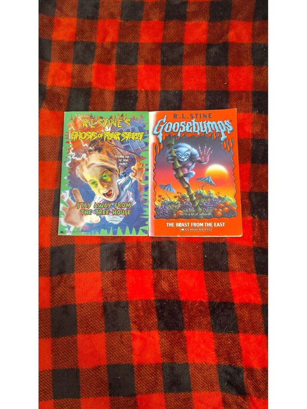 R.L. Stine Goosebumps & Ghosts of Fear Street Vintage 1996 Horror Books Lot of 2